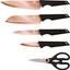 Набір ножів Berlinger Haus Colour Monaco Collection, 5 предметів, чорний з рожевим золотом (BH 2652) - мініатюра 1