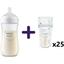 Набор: Бутылочка для кормления Philips AVENT Natural Естественный поток, 330 мл (SCY906/01) + Пакеты для хранения грудного молока Philips Avent, 25 шт. (SCF603/25) - миниатюра 1