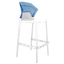 Барный стул Papatya Ego-S, белый с синим (2211019096016) - миниатюра 1