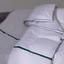 Одеяло пуховое MirSon Imperial Style, летнее, 205х172 см, белое с зеленым кантом - миниатюра 7