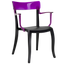Крісло Papatya Hera-K, чорне сидіння, верх прозоро-пурпурний (289665) - мініатюра 1