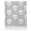 Полотенце Lotus Home Pestemal Skull 160х90, серый с белым (svt-2000022305853) - миниатюра 1