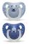 Пустушка силіконова Suavinex Ведмедик, 6-18 міс., нічна, синій, 2 шт. (304523) - мініатюра 1