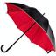Зонт-трость Bergamo Bloom, черный с красным (71250-5) - миниатюра 1