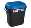 Бак для сміття Tayg Eco, 75 л, з кришкою та ручками, чорний з синім (411021) - мініатюра 1
