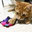 Игрушка для кошек Barksi Мышка с колокольчиком 8х4 см фиолетовая - миниатюра 6