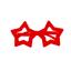 Окуляри карнавальні Offtop Зірки, червоний (870175) - мініатюра 1