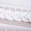 Защитная велюровая коса в кроватку MirSon Kids Time 28-0001 White Velvet, белая - миниатюра 4