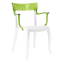 Кресло Papatya Hera-K, белое сиденье, верх прозрачно-зеленый (289979) - миниатюра 1