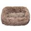 Лежак плюшевый для животных Milord Ponchik, прямоугольный, размер M, коричневый (VR03//0414) - миниатюра 1