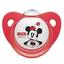 Пустушка силіконова Nuk Trendline Disney Mickey, ортодонтична, 0-6 міс., червоний з білим (3954014) - мініатюра 1