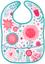 Пластиковый нагрудник с карманом Canpol Babies Hello Little Узоры, розовый (9/234_pin) - миниатюра 1
