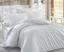 Комплект постельного белья Hobby Exclusive Sateen Diamond Stripe, сатин, евростандарт, 220х200 см, кремовый (8698499128996) - миниатюра 1