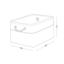 Ящик для хранения с ручками МВМ My Home L текстильный, 300х400х210 мм, бело-серый (TH-10 L GRAY/WHITE) - миниатюра 4