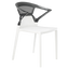 Кресло Papatya Ego-K, белое сиденье, верх прозрачно-дымчатый (290944) - миниатюра 1