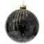 Рождественский шар 8 см черный 6 шт. (681-072) - миниатюра 1