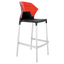 Барный стул Papatya Ego-S, черный с красным (4823052301149) - миниатюра 1