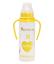 Пляшка для годування Курносики, з ручками, з силіконовою соскою, 250 мл, жовтий (7004 жовт) - мініатюра 1