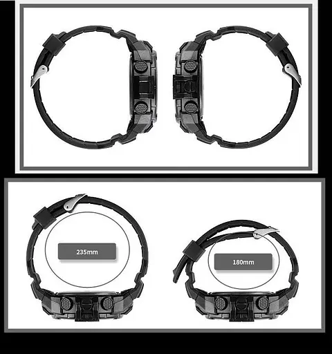 Мужские спортивные наручные часы Skmei 1759 водонепроницаемые 10 АТМ (Черные) - фото 8