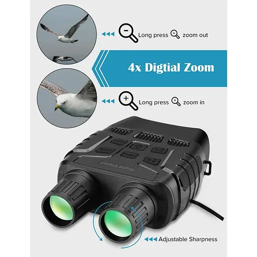 Бинокль ночного видения ПНВ с дальностью до 250 метров, 4Х кратным приближением и видео / фото записью Boblov NV3180 (100630) - фото 4