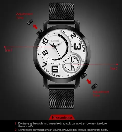 Мужские наручные часы Skmei Moon 9168 Белые - фото 3