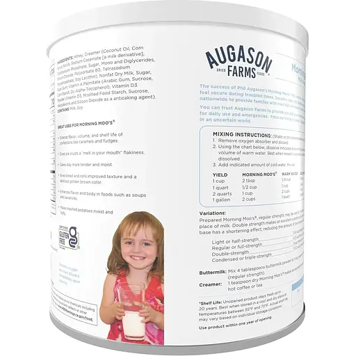 Соевое молоко нежирное сублимированное Augason Farms с большим сроком годности до 20 лет 93 порции - фото 2