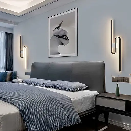 Настінний чорний LED світильник у 2-х розмірах Line F довжина 60 см Арт. WM32 BK - фото 7