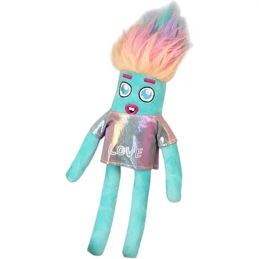 Мягкая игрушка «Сосиска» с радужными волосами 40 см K6004 Голубой (2000989512035) - фото 1