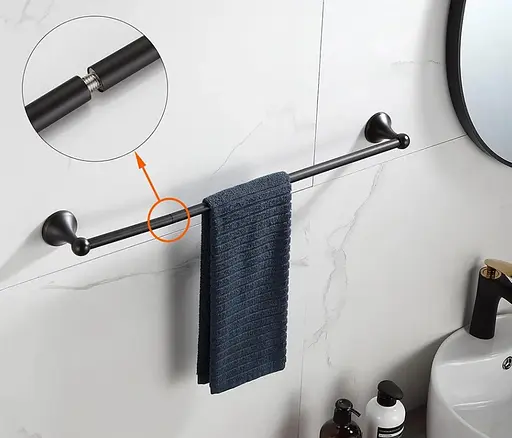 Вішалка для рушників Rea 332870A black REA-06926 Чорний матовий - фото 4