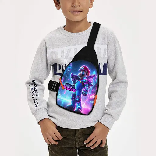 Сумка через плече дитяча Супер Маріо 29х17 см сумка слінг для хлопчика (02177)