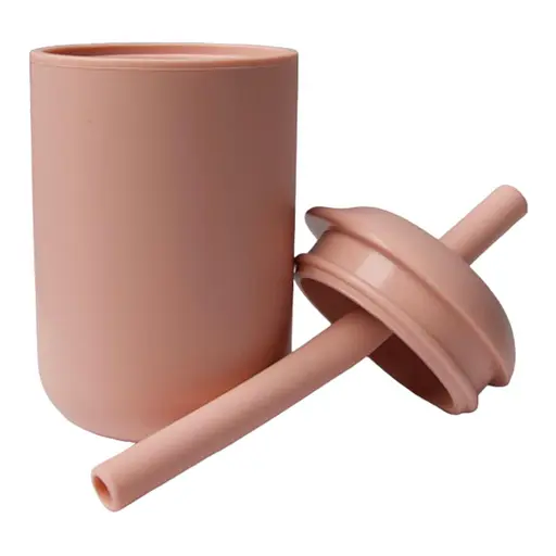 Поїльник-непроливайка oldbro 175 мл із трубочкою Pink - фото 2