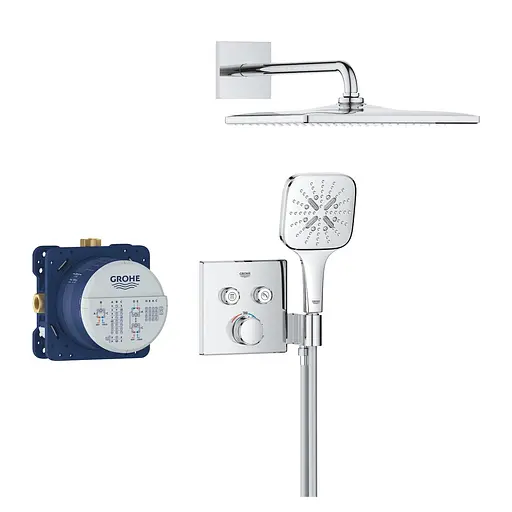 Душова система прихованого монтажу Grohe Grohtherm Smartcontrol з Rainshower 310 Mono Cube 34865000, Хром - фото 2