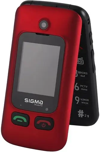 Мобильный телефон Sigma mobile Comfort 50 Shell Duo Type-C DS Бабушкофон черно-красный - фото 3