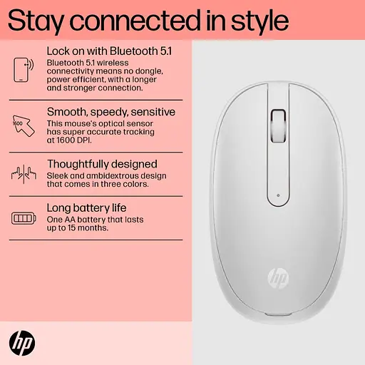 Мышка HP 240 Bluetooth White (793F9AA) - фото 8