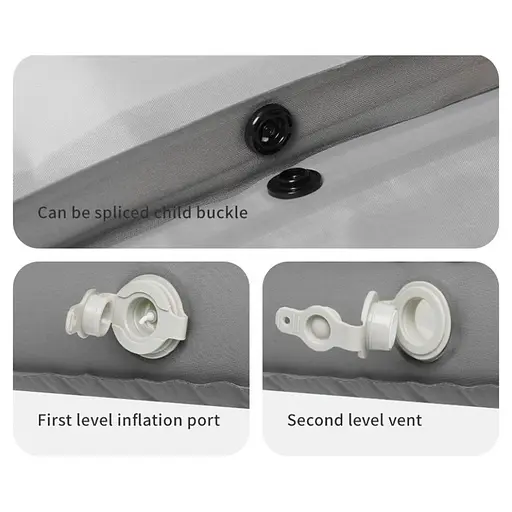 Матрас туристический одноместный надувной Naturehike CNK2450WS035, 198х68х9.5 см, белый со встроенной помпой для надува. - фото 11