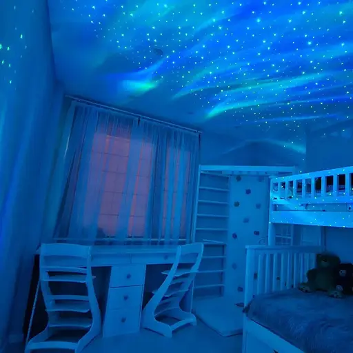 Нічник проектор "Яйце Дракона" зоряне небо світильник галактика голубий - фото 8