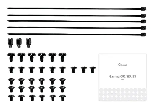 Корпус Ocypus Gamma C52, Black, Mid Tower, без БЖ, для Micro ATX / Mini ITX, 1xUSB 3.0 / 2xUSB 2.0, макс. CPU - 170 мм / GPU - 425 мм, бічна та передня панель із загартованого скла (Gamma-C52-BKD000XX-GL) - фото 3