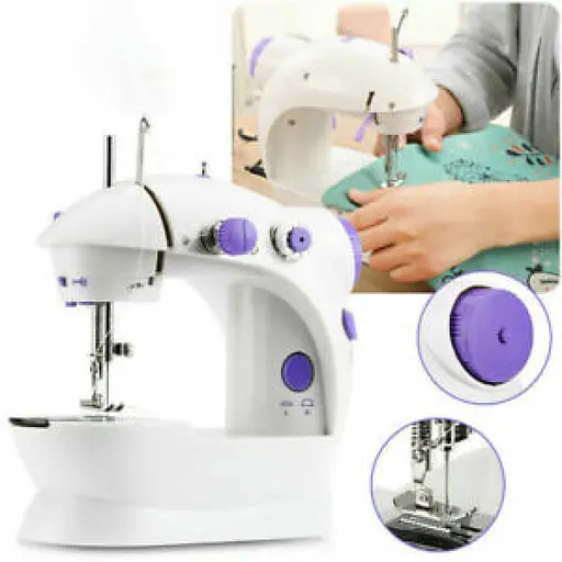 Портативна міні-швейна машина двостороння зі фурнітурою 18.5х9х19 см - фото 2