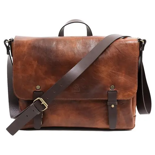 Шкіряна чоловіча сумка через плече Time Resistance 28х36х10 см nsa0001299 - фото 1