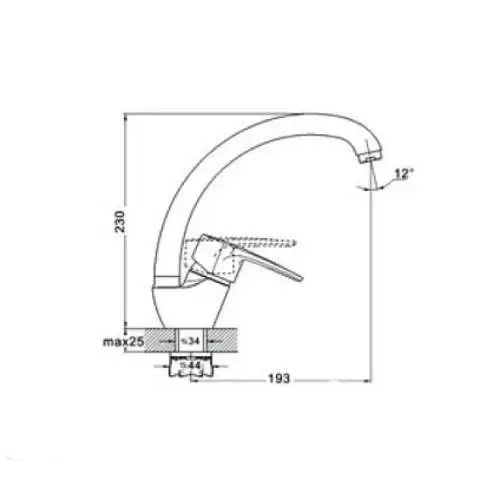 Змішувач для кухні TROYA TAN4-A190 одноважільний 30412 - фото 2