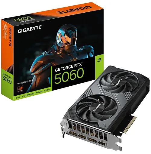 Видеокарта Gigabyte RTX 5060 8G WINDFORCE (GV-N5060WF2-8GD) (GDDR7, 128 bit, PCI-E v5.0 x16) - фото 10