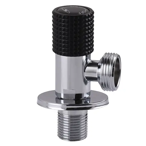 Кран кутовий кераміка Solomon Exlusive 1/2″X3/4″ 989 Black ( 1шт.) - фото 2