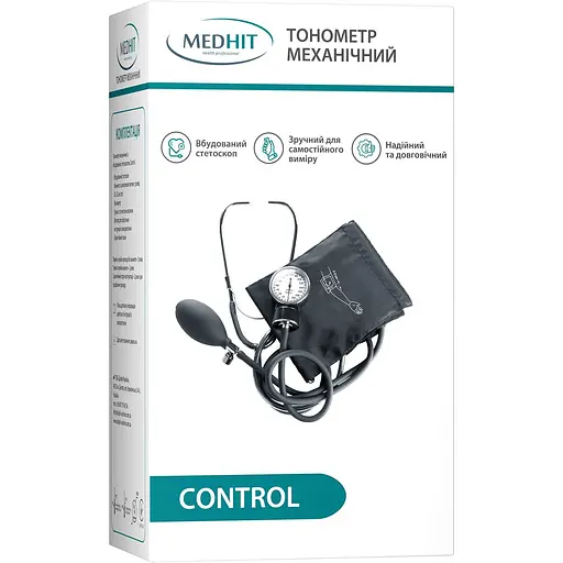 Тонометр Medhit Control механический со встроенным стетоскопом