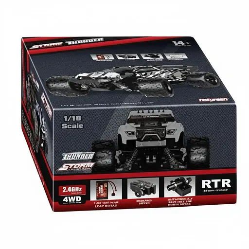 Радиоуправляемая внедорожная машина HS 18332, масштаб 1:18, аккумулятор 7.4V, пульт 2.4GHz, скорость до 36 км/ч, фиолетовая - фото 2