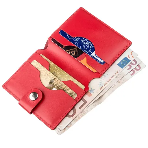 Женский кожаный кошелек Shvigel 10х8.5х1 см acs0015046 - фото 4