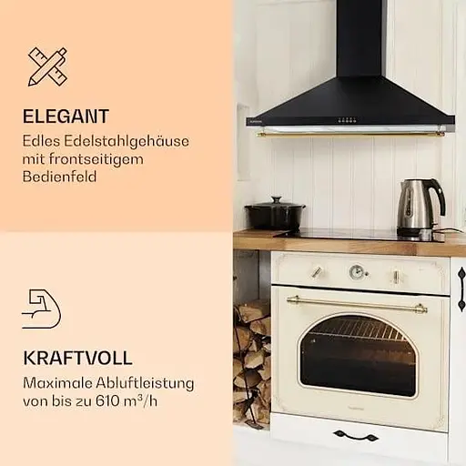 Вытяжка Klarstein Montblanc 90 610 м³/год 165 Вт (10040266) - фото 3