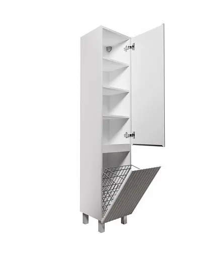 Пенал Мойдодир Fluffy П-38к-U білий підлоговий / підвісний, Білий матовий - фото 4