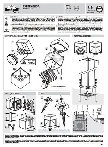 Парковий світильник Ideal Lux ELISA PT1 BIG GRIGIO (187884) - фото 2