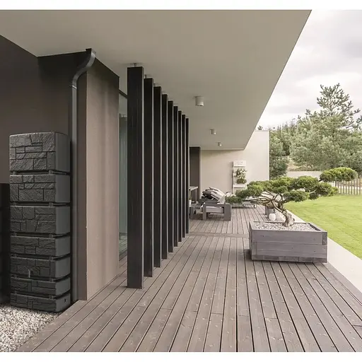 Емкость для сбора дождевой воды Prosperplast Tower Stone 350 л антрацит - фото 7