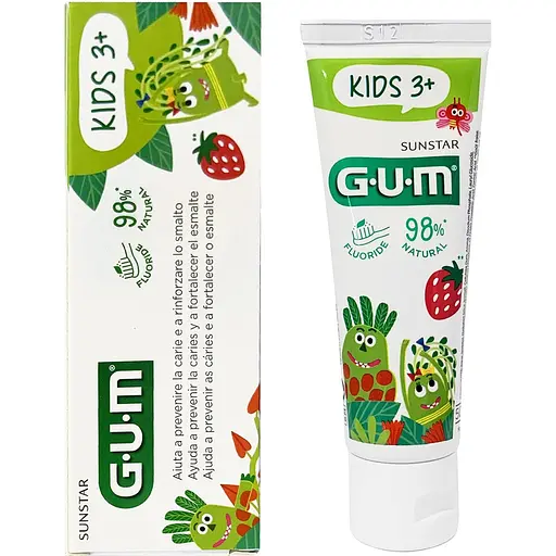 Набір: зубна паста-гель GUM Kids 50 мл + зубна щітка GUM Kids Monster м'яка - фото 2